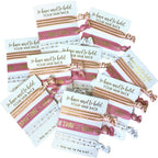 10-Pack Of Hair Tie Cards - Bachelorette Party And Wedding Shower Proposal Gifts For Bridesmaids, Team Bride, Bride Tribe (Blush