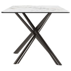 Coaster Home Furnishings Carvell Rectangular Sintered Stone Dining Table Mirage White