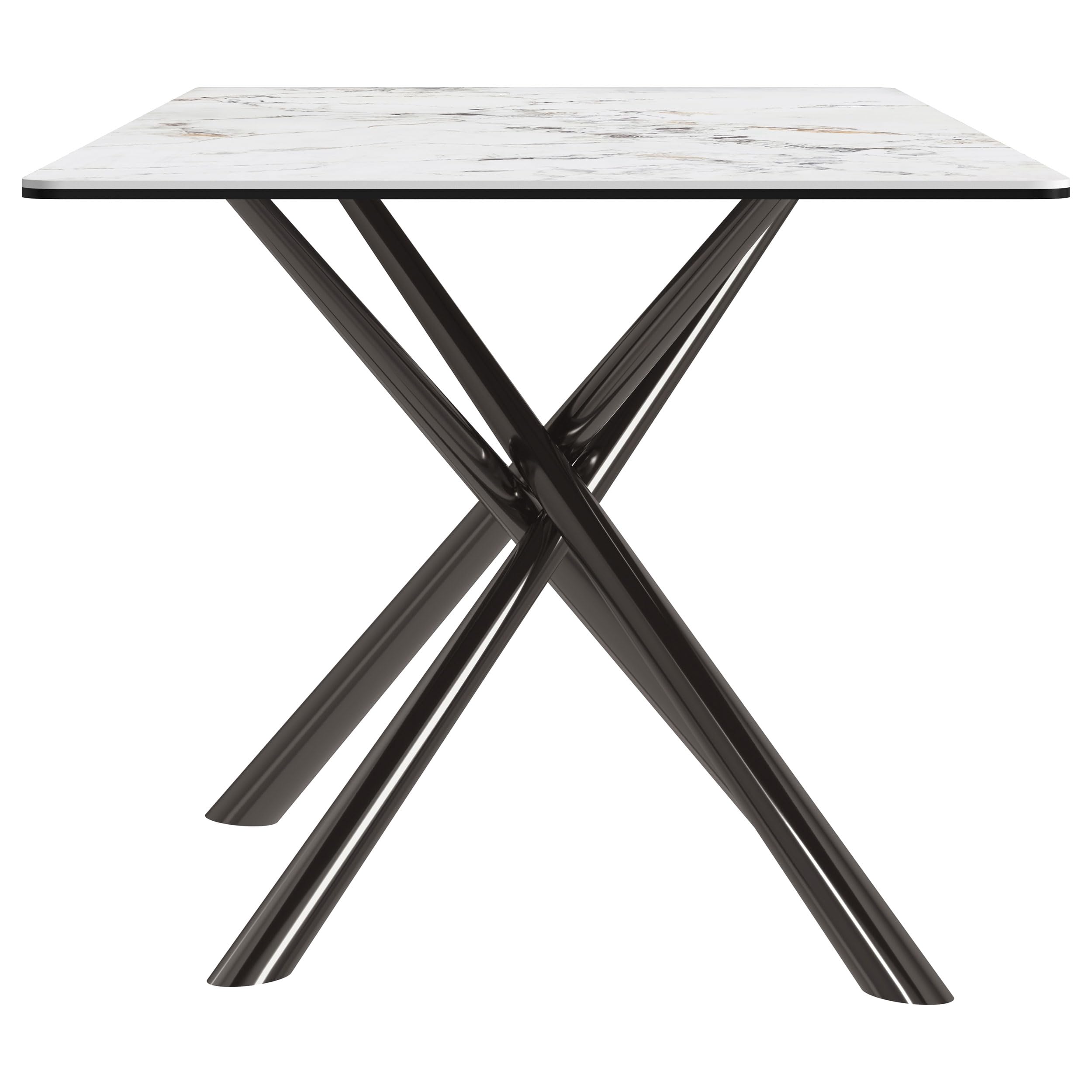 Coaster Home Furnishings Carvell Rectangular Sintered Stone Dining Table Mirage White