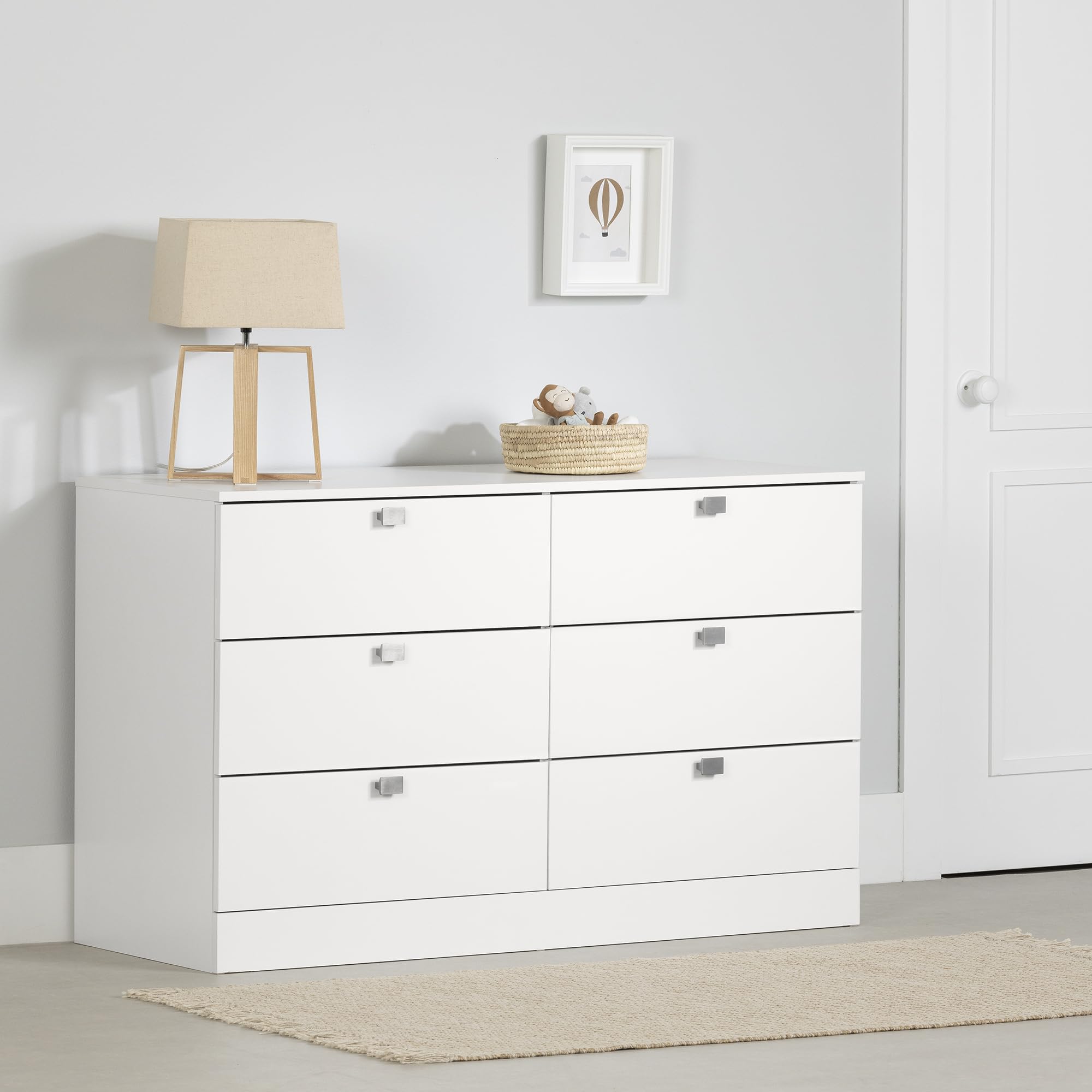 South Shore Furniture Spark 6-Drawer Dresser, Pure White