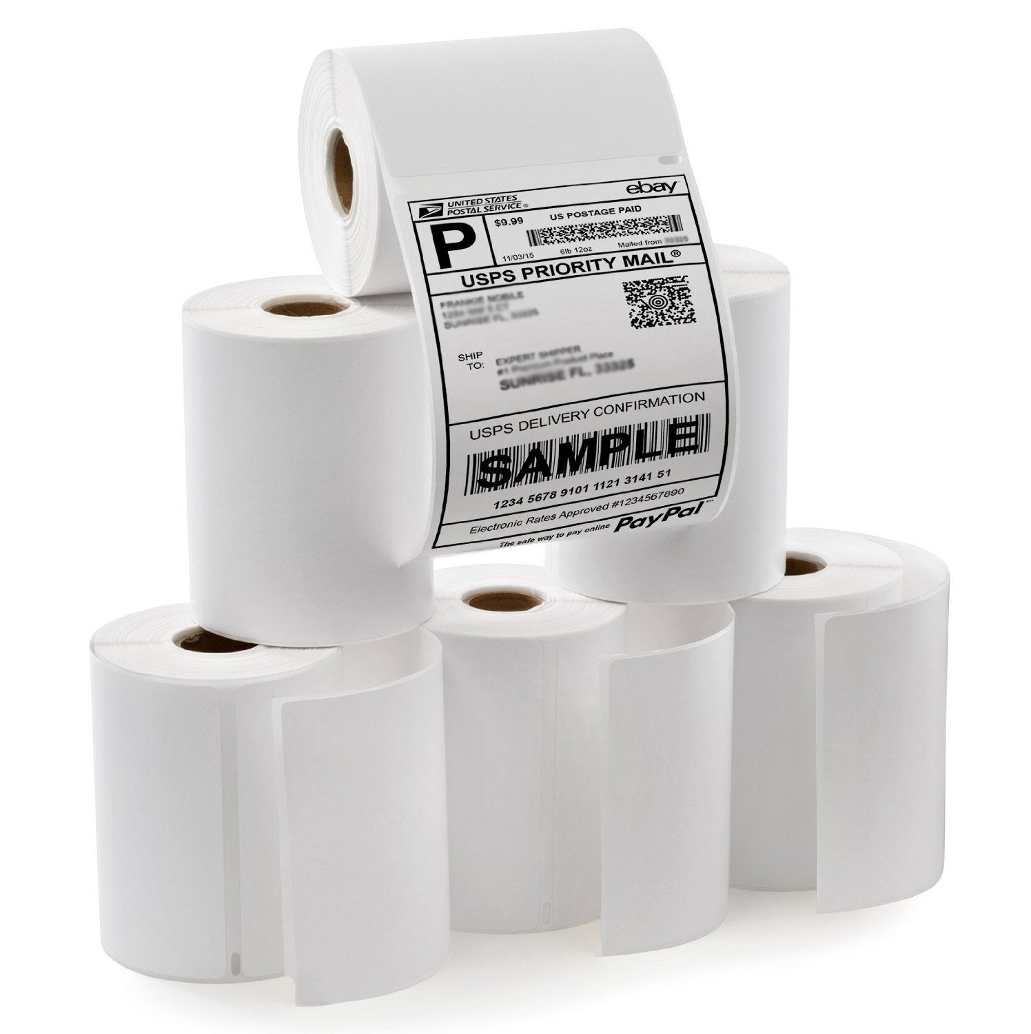 Sjpack 6 Rolls 4Xl Labels 4 X 6 1744907 Address Labels Internet Postage Shipping Labels Compatible Labelwriter 4Xl(6 Rolls - 220
