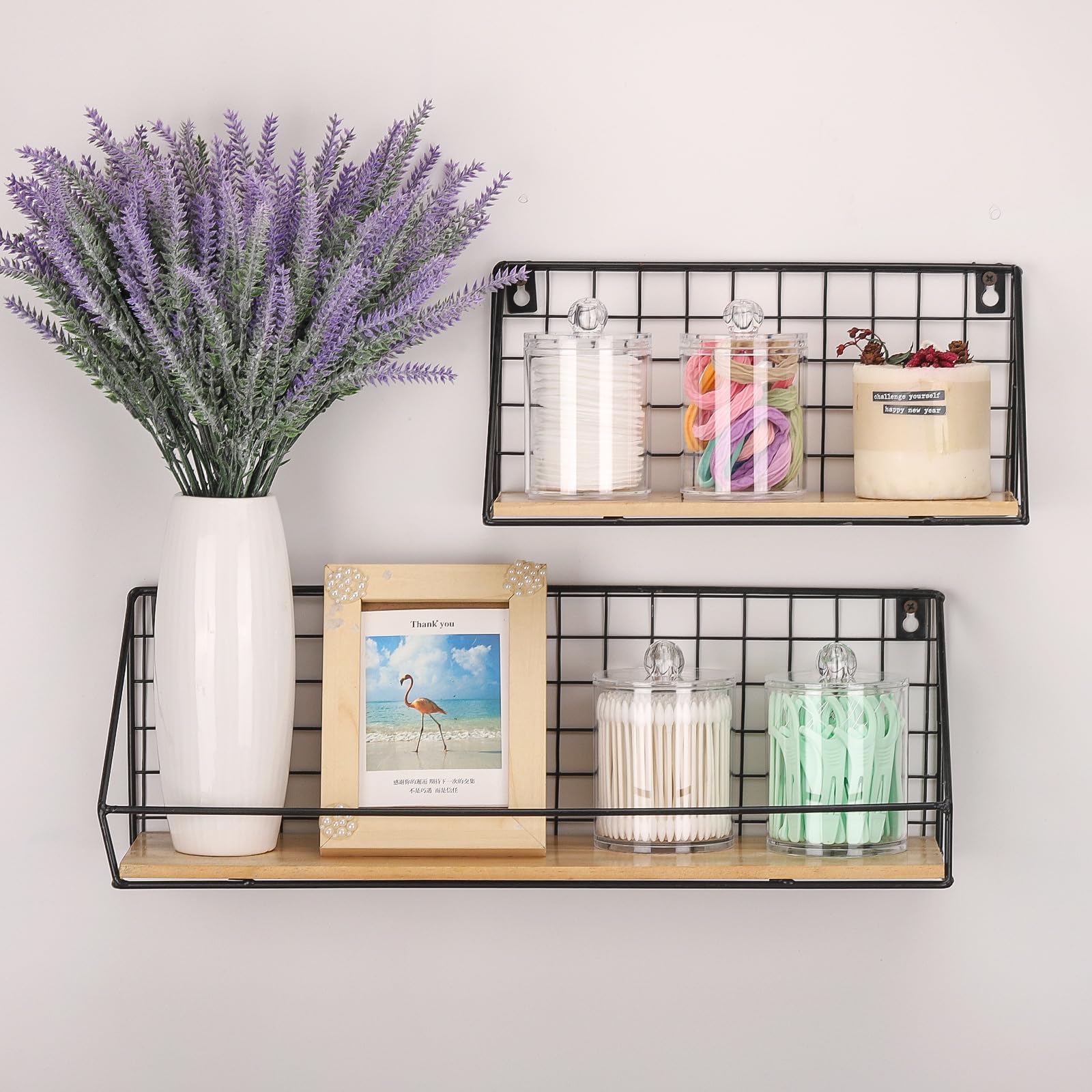 Tbestmax 4 Pack Qtip Holder - Restroom Bathroom Organizers And Storage Containers, Clear Plastic Apothecary Jars With Lids For C