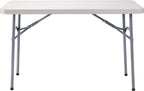 National Public Seating 24" X 48" Plastic Folding Table - Adjustable, Heavy-Duty, Portable, Indoor/Outdoor Table For Office, Camping, Events & Parties – Scratch & Heat Resistant, Speckled Gray
