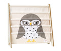 3 Sprouts Kids Book Rack - Space-Saving Bookshelf for Childrens Room - Toddler Bookcase Organizer, Book Shelf Ages 3+, Owl