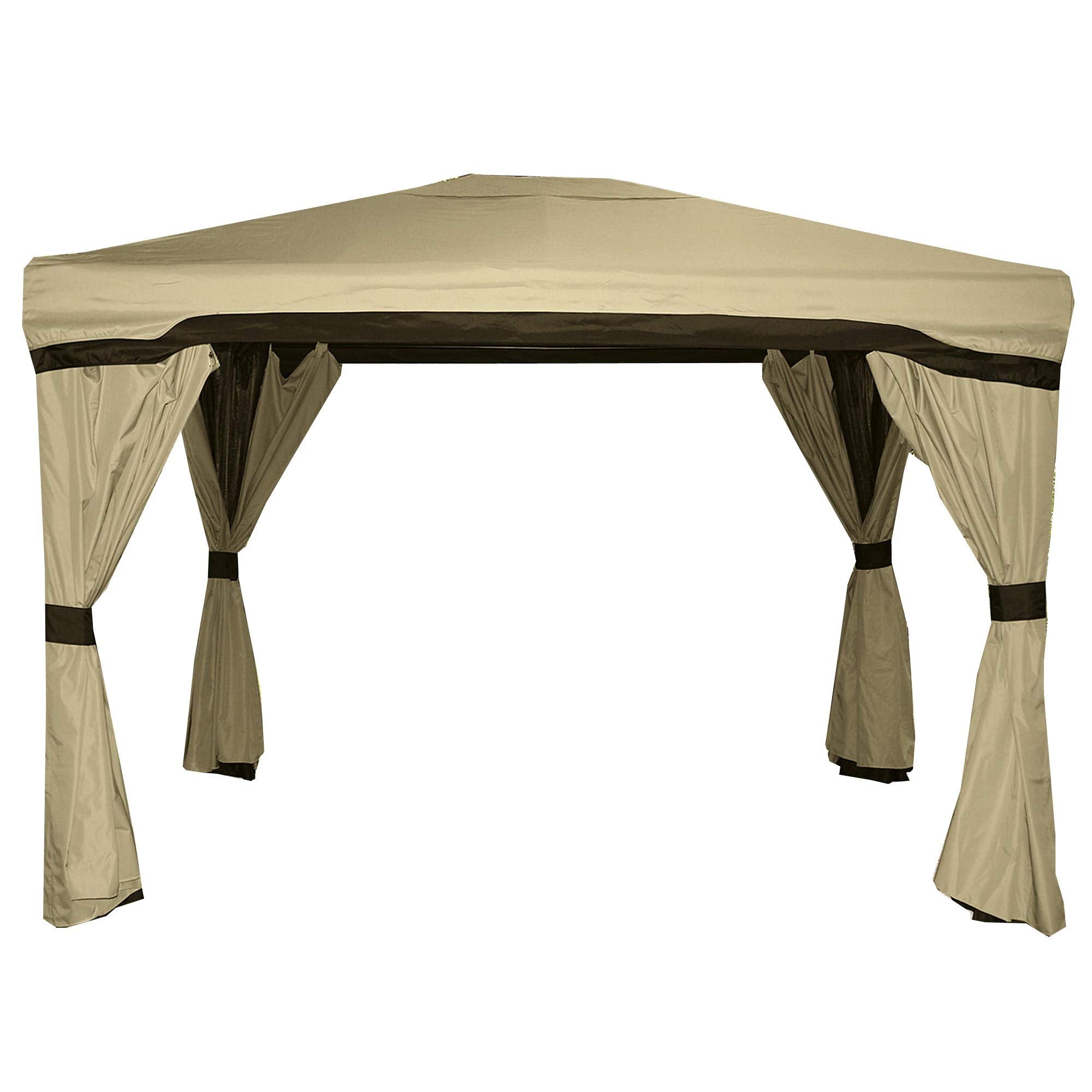 Garden Winds Replacement Canopy Top Cover And Netting Setfor The Richfield Gazebo - Riplock 350