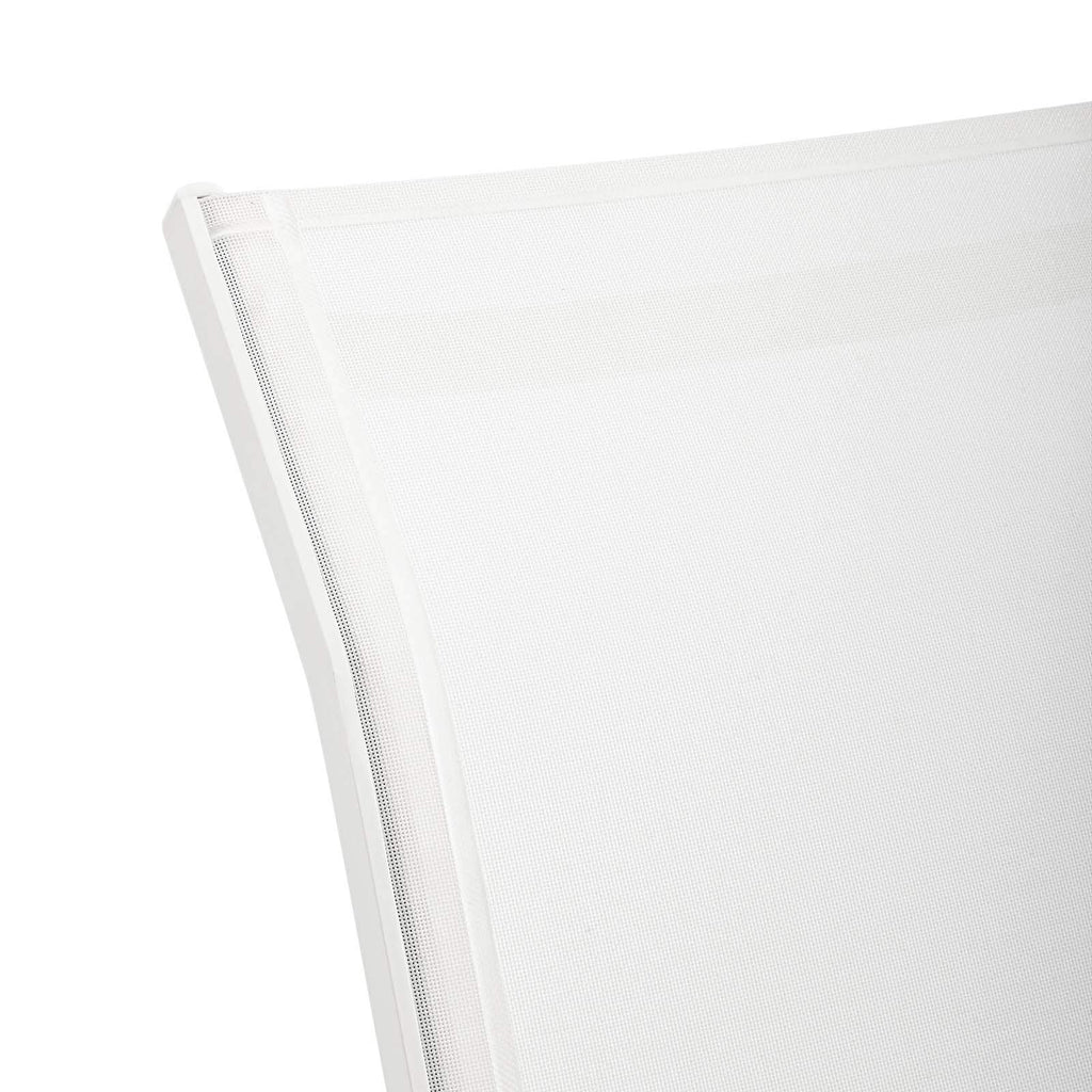 Modway Traveler Outdoor Patio Aluminum Mesh Rocking Sling Lawn Chair Glider In White White