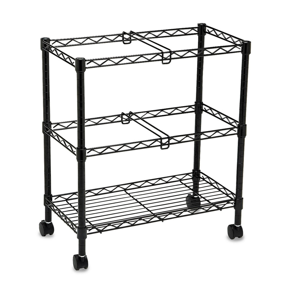 Safco Two-Tier Rolling File Cart File,Mobile,Cart,2Tier,Bk E2366 (Pack Of2)