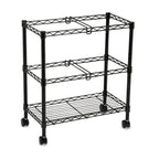 Safco Two-Tier Rolling File Cart File,Mobile,Cart,2Tier,Bk E2366 (Pack Of2)