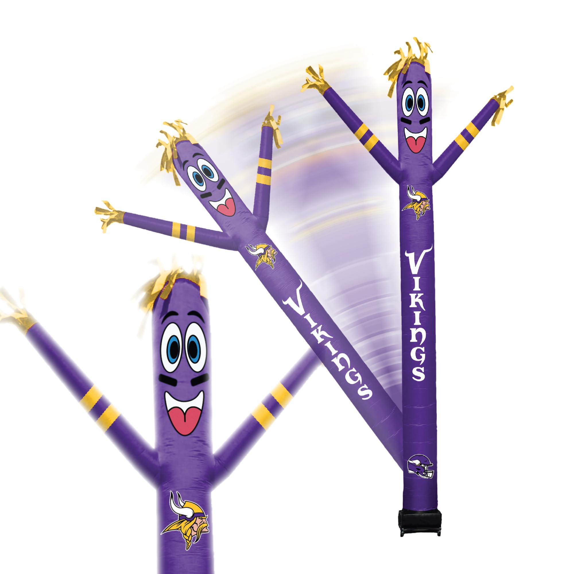 Sporticulture Football Minnesota Vikings Wacky Waving Inflatable Tube Guy with LED Lights & Built-in Blower - 6 x 36 x 96 NFL In