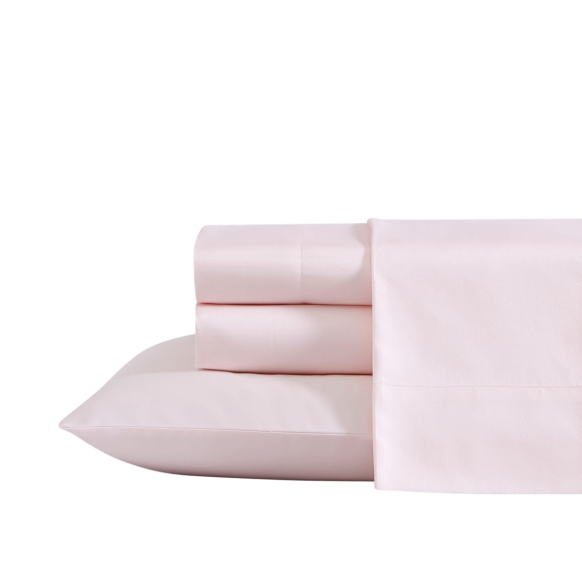 Laura Ashley- Queen Sheet Set, Luxury Sateen Cotton Bedding, 800 Thread Count, Soft & Smooth Home Decor (Solid Pink, Queen)