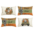 AVOIN colorlife Fall Pumpkin Truck Sunflowers Home Sweet Home Throw Pillow Covers, 12 x 20 Inch Autumn Thankful Grateful Blessed