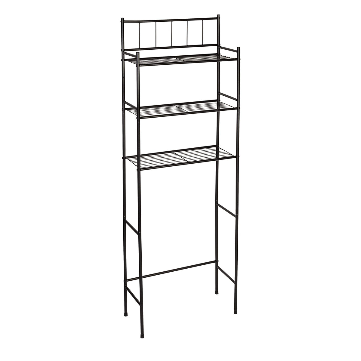 Honey-Can-Do 3 Tier Over-The-Toilet Space Saver Shelving Unit, Black Bth-09022 Black