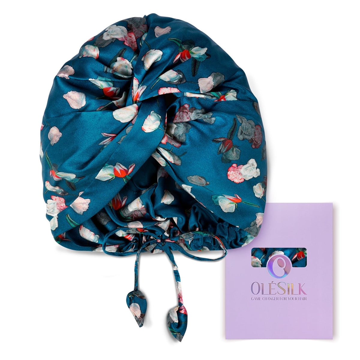 OLESILK Silk Bonnet for Sleeping Women: 100% Mulberry 22 Momme Silk, Adjustable Fit for Night Hair Care, No Frizz for Curls, Roy
