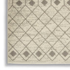Nourison Grafix Moroccan Ivory/Grey 6' X 9' Area Rug, Easy Cleaning, Non Shedding, Bed Room, Living Room, Dining Room, Kitchen (