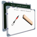 Eduway 2X3 Feet Kunj Non-Magnetic Double-Sided White Board And Chalkboard Combo With 1 Marker And 1 Duster | Ideal Use For Home,
