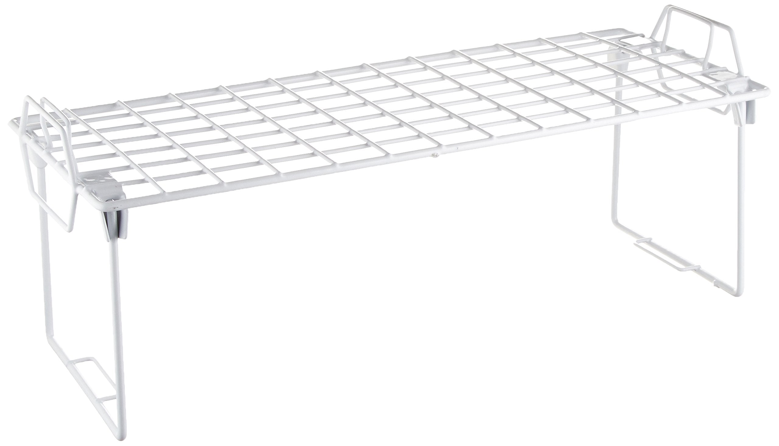 Whitmor Wire Grid Stacking Shelf Medium, 7D x 18W x 7H, White