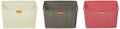 ARISTO Plastic Storage Basket (Multicolour, Standard)  Combo of 3
