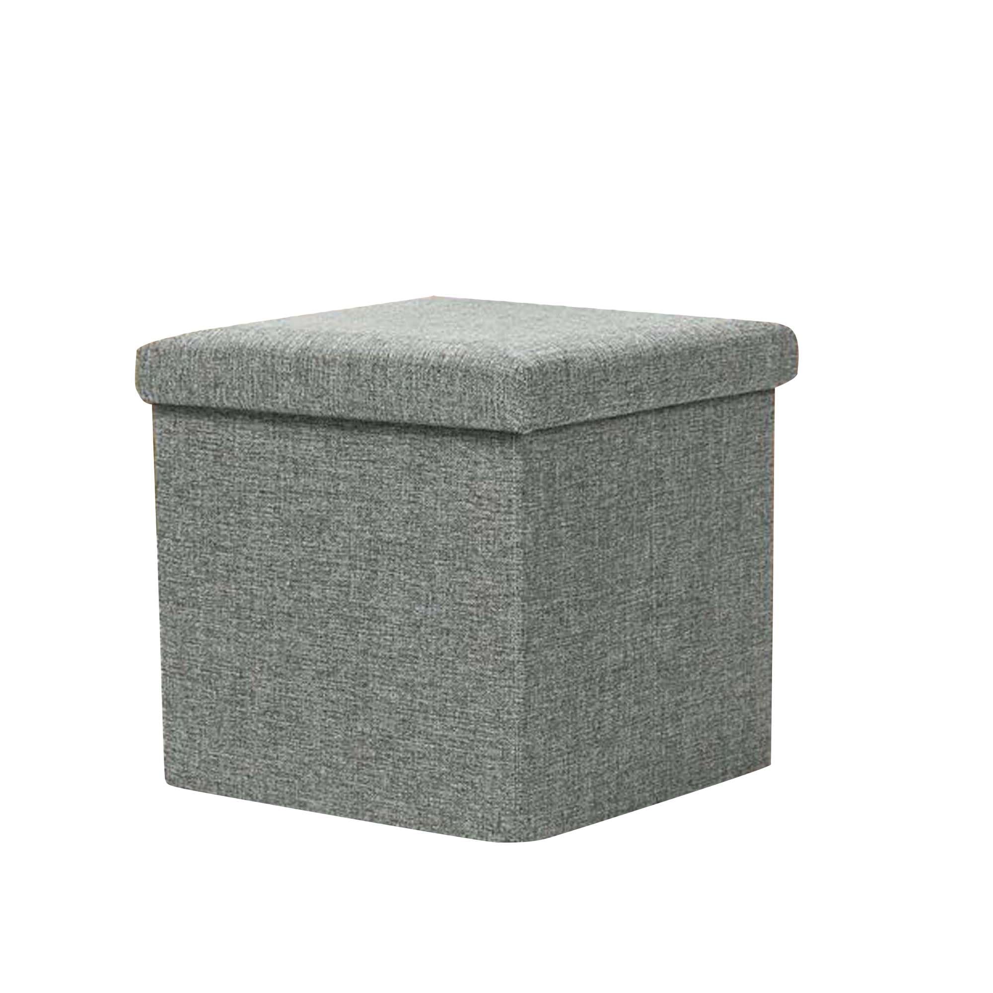 Kuber Industries Storage Stool  Square Toy Box, Folding Seat, Foot Rest, Wardrobe Organizer For Clothes And Books, Living Room 
