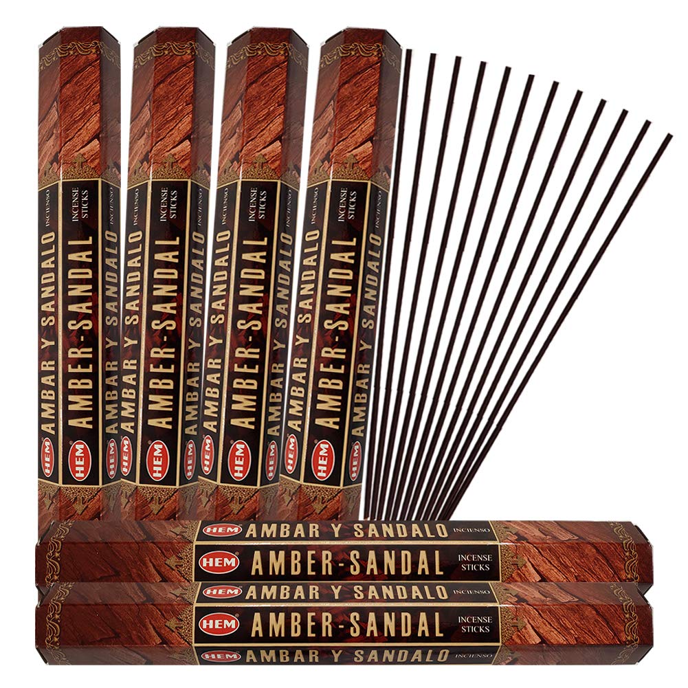 Amber Sandal Incense Sticks And Incense Stick Holder Bundle Insence Insense Hem Incense Sticks