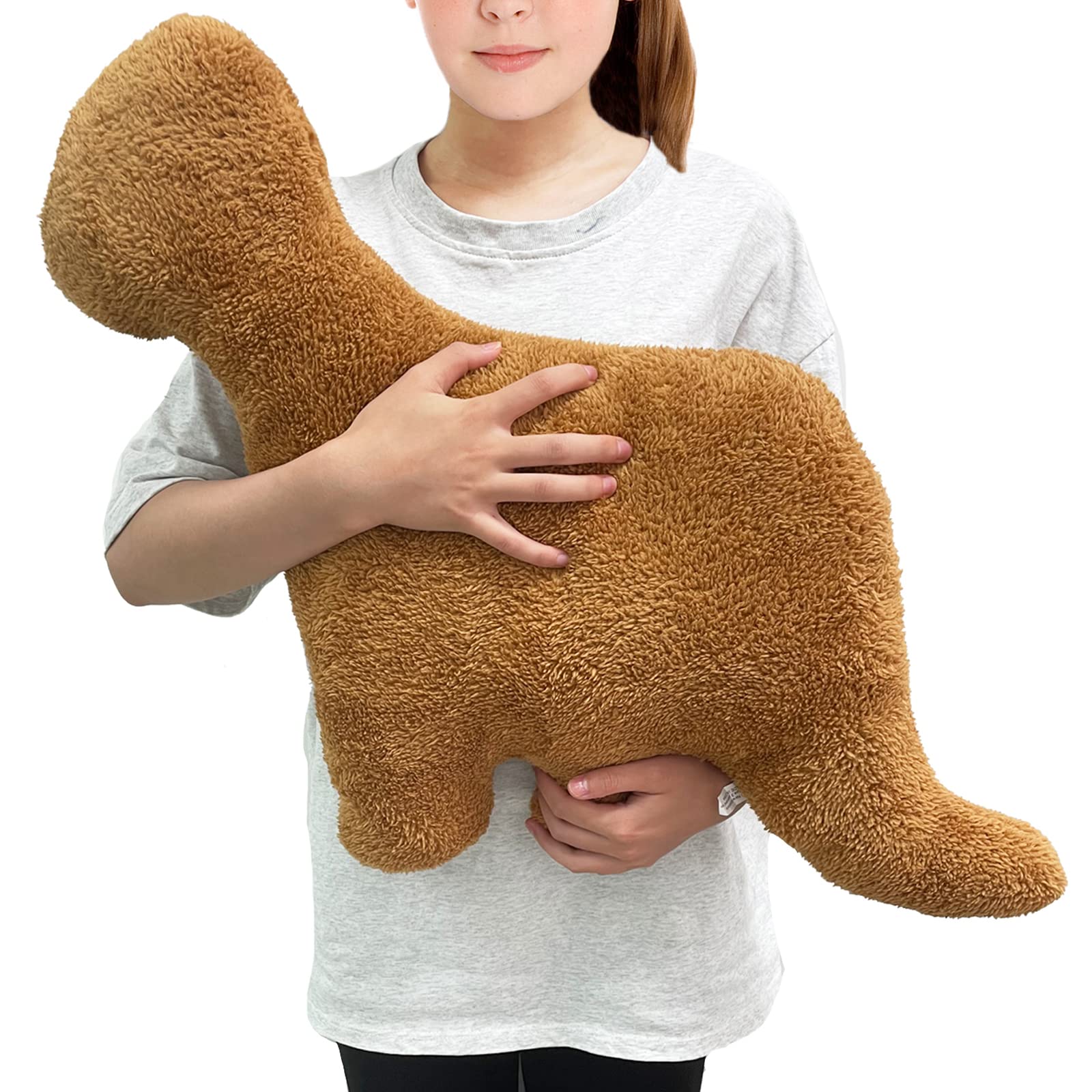 Isaacalyx Large Dino Nugget Pillow, 24 inch Brontosaurus-Soft Dinosaur Nuggets Pillow for Birthday Gifts, Theme Party Decoration