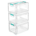 Vtopmart 24 QT Clear Plastic Stackable Storage Bins with Lids, 3 Pack