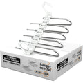 Hanger Central 2 Pack Collapsible Pants Hangers  Space Saving Metal Closet Organizer for Jeans, Trousers, Skirts  Non Slip Fol