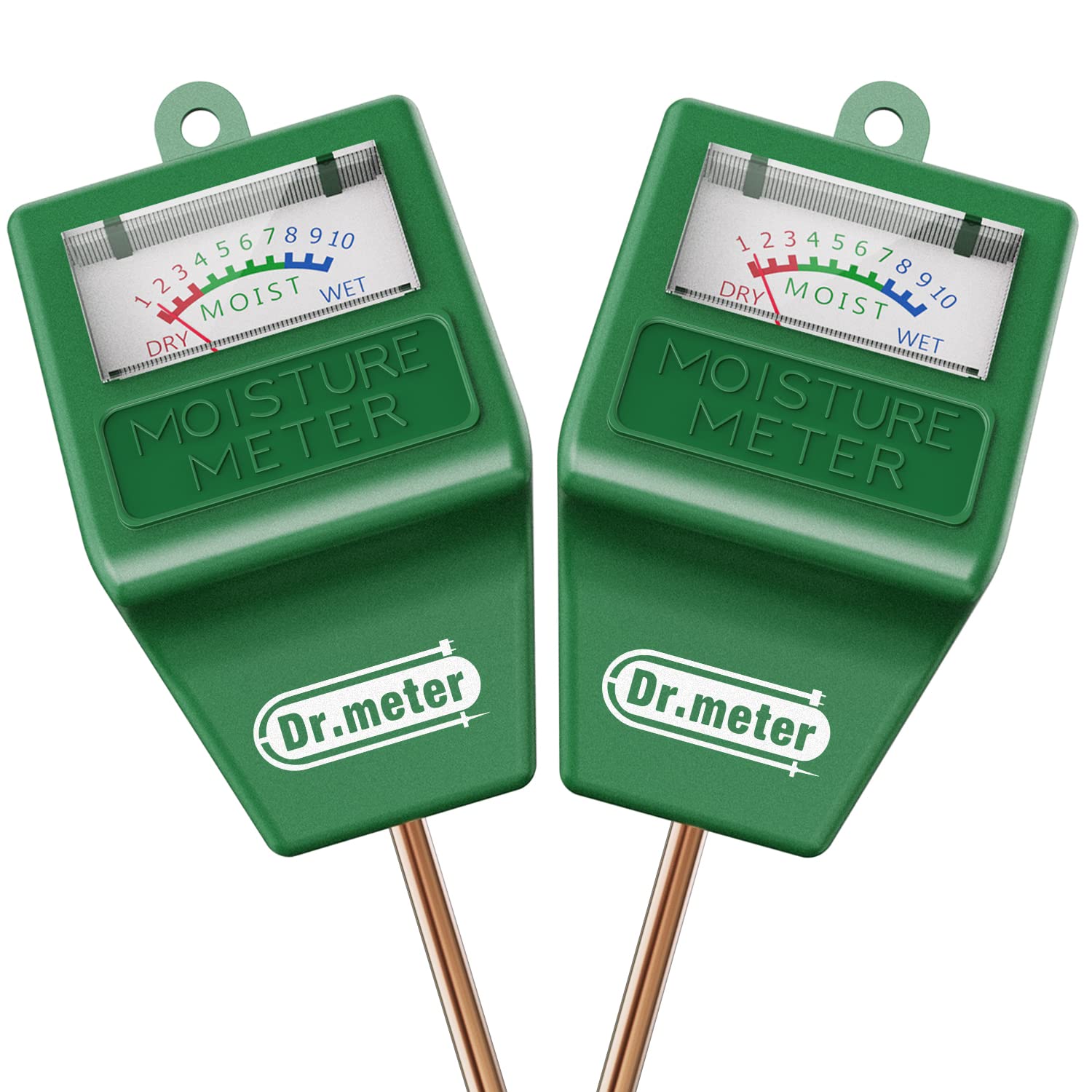 Dr.Meter Soil Moisture Meter, 2 Packs Soil Test Kit For Garden Lawn Farm Indoor & Outdoor Use - Soil Tester Hygrometer Sensor Fo