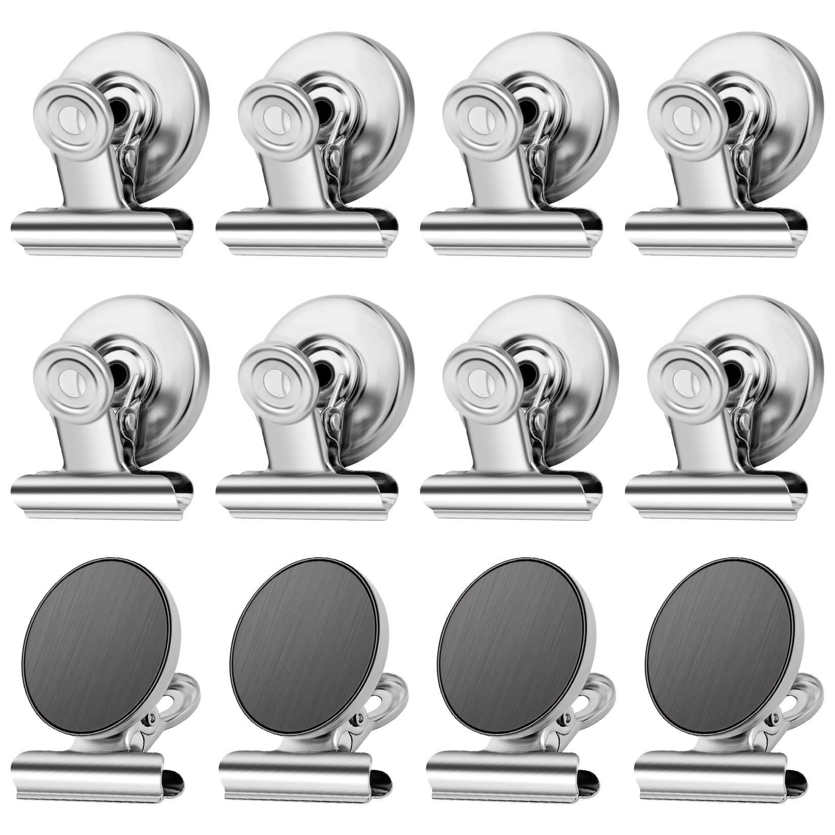 12Pack Fridge Magnets Refrigerator Magnets Magnetic Clips Heavy Duty For Fridge, Clips Magnets Whiteboard Magnets Clips Detailed