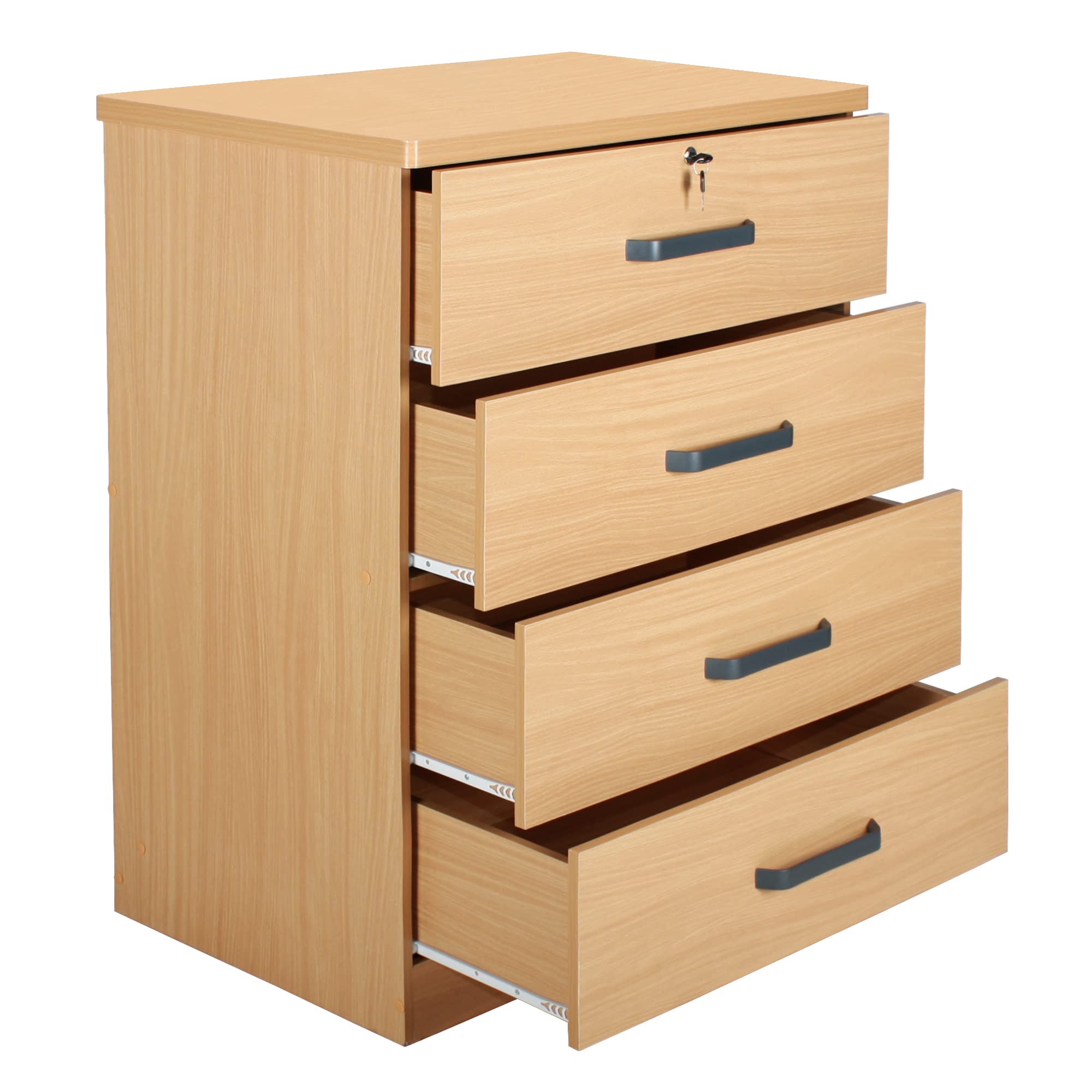 Better Home Products Carell Furniture Super Jumbo 4 Drawer Storage Chest Dresser Beech Maple