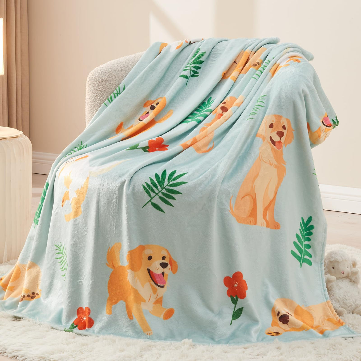 Newcosplay Throw Blanket Cute Soft Aesthetic Fleece Blanket For Kids Girls Boys Teens Cozy Blanket For Bed Couch Camping (Happy