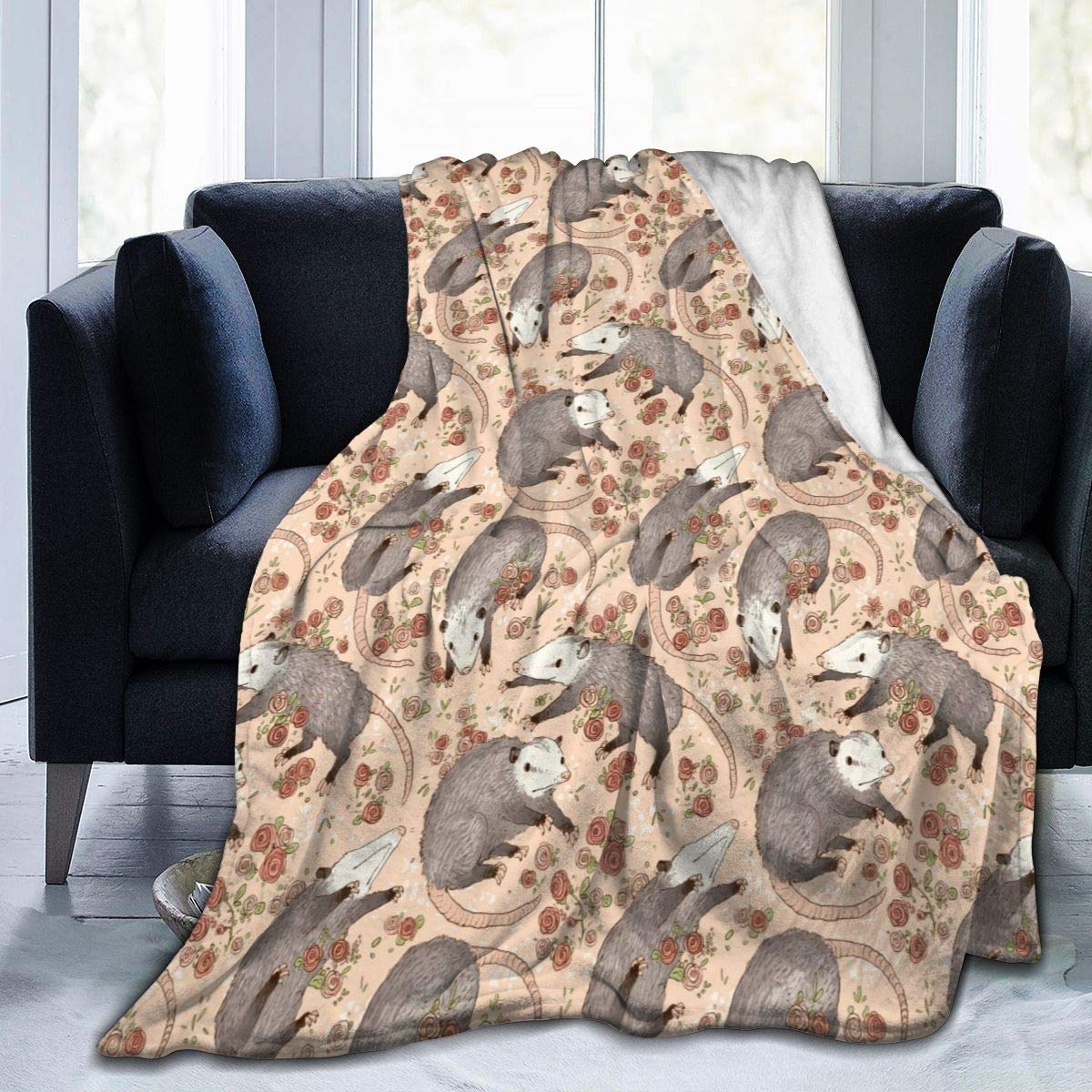 Carwayii Opossum Blanket Possums Blanket Possum Gifts Throw Blanket Possum Stuffed Animal Blanket For Travelling Camping Soft Bl