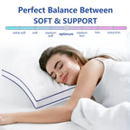 Premium Pillows King Size Set Of 2, Fluffy And Supportive 7D Down Alternative Bed Pillows, Luxury Soft Hotel Quality Gusseted Pi