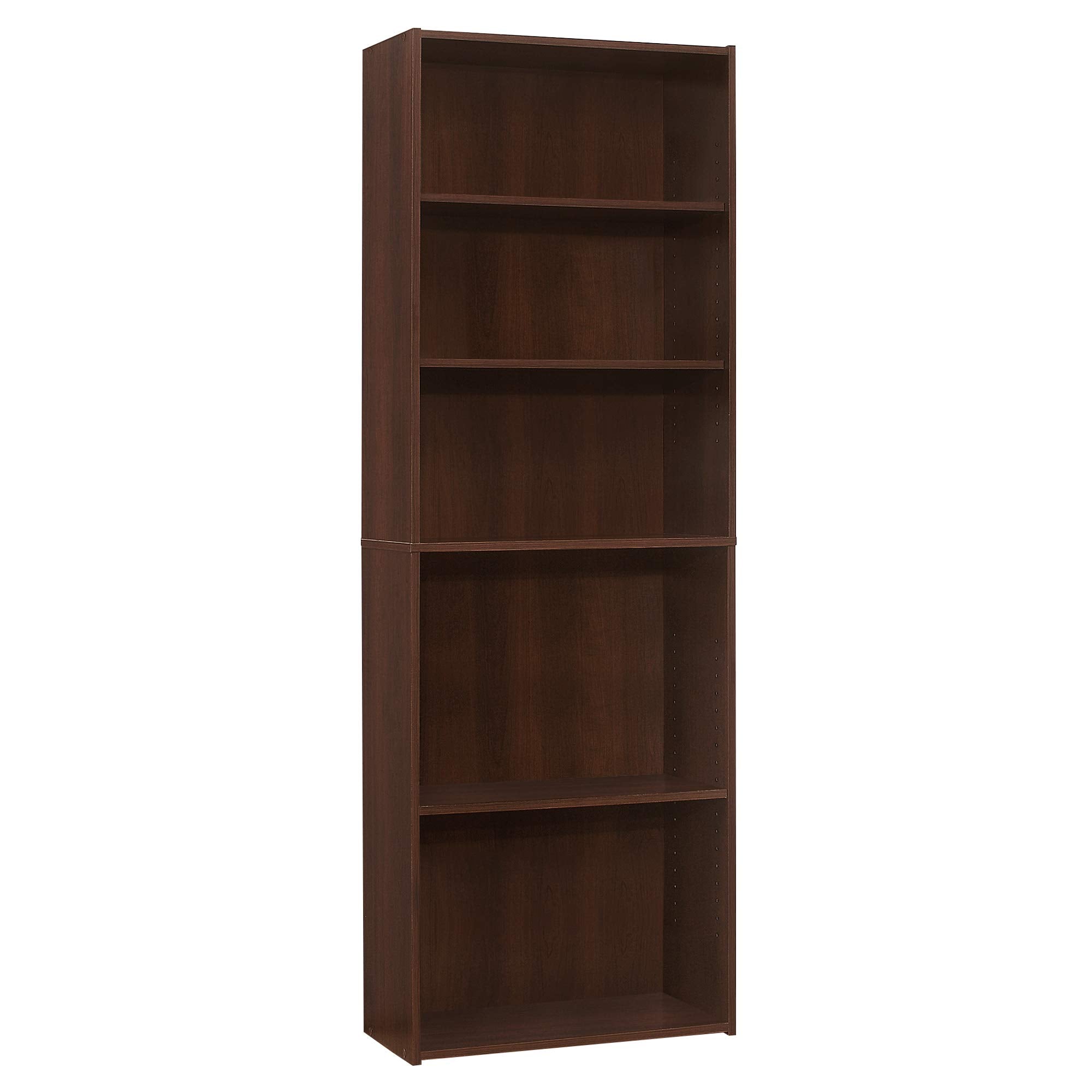 Monarch Specialties BOOKCASE-72 H/CHERRY WITH 5 SHELVES Bookcase, Red