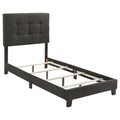 Coaster Home Furnishings Mapes Transitional Fabric Upholstered Twin Size Panel Bed Frame 50-inch Headboard Charcoal 305746T