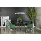 Coaster Veena Dining Table, Chrome