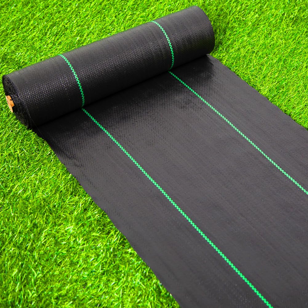 Vanver Weed Barrier Landscape Fabric Heavy Duty,3.2 Oz Premium Garden Weed Blocker Fabric For Weed Control, Plastic Ground Cover