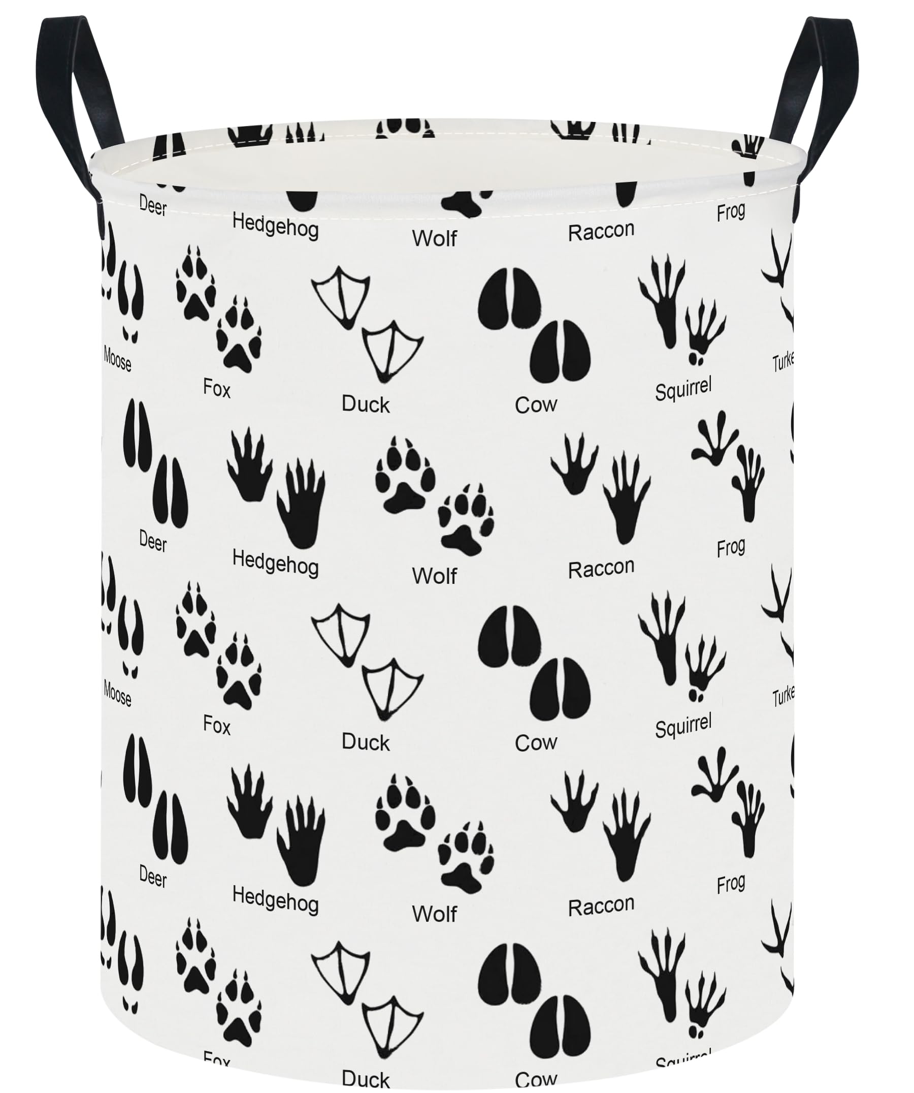 CLOCOR Large Laundry Basket,Waterproof Nursery Hamper,Collapsible Fabric Storage Container,Room Decor,Gift Basket(Animal Paw