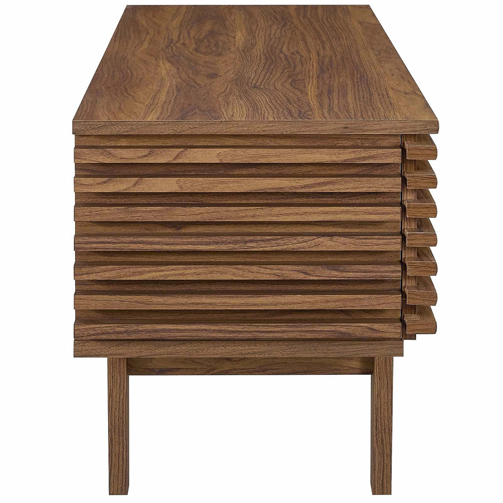 Modway Render 46" Mid-Century Modern Low Profile Tv Stand In Walnut, 46 Inch