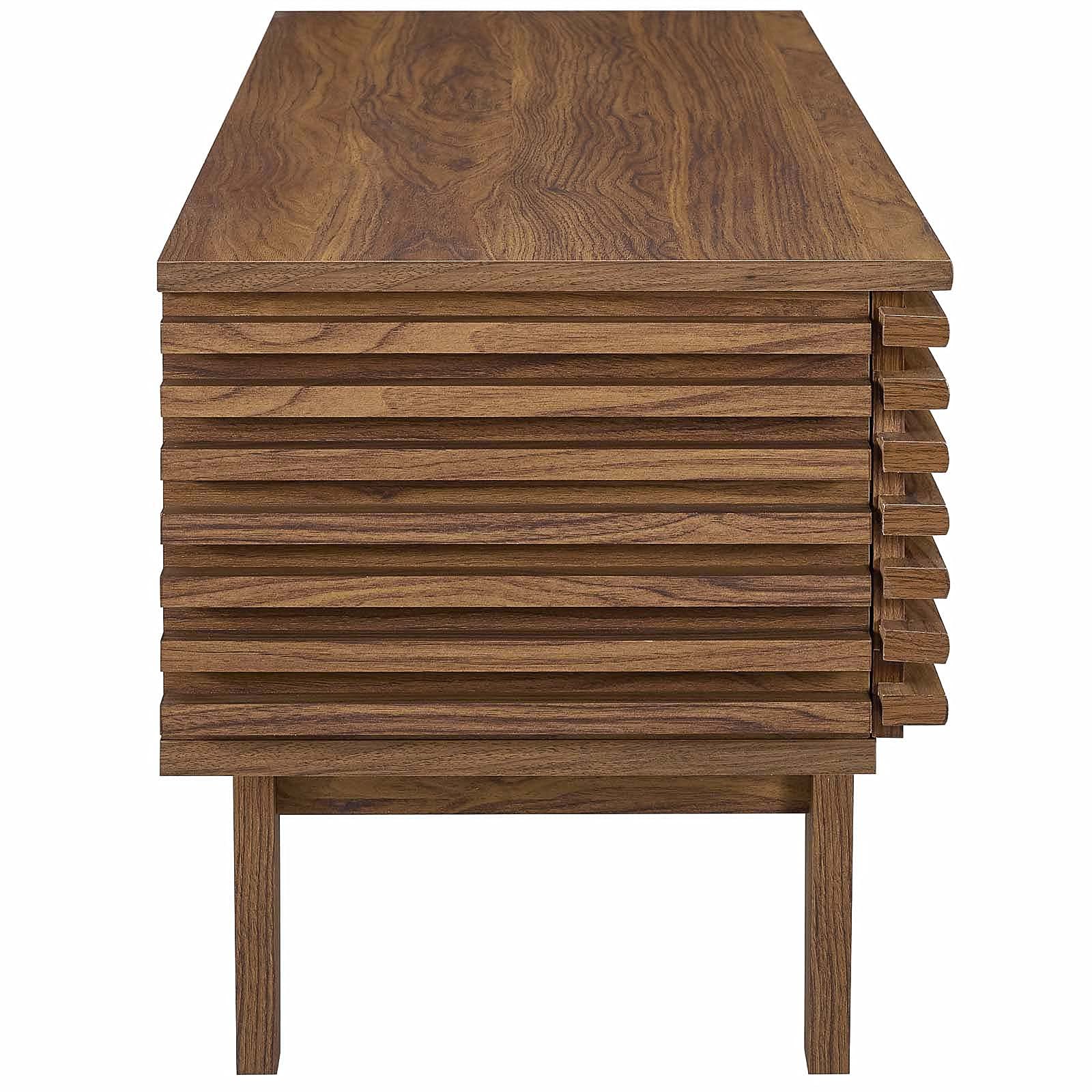 Modway Render 46" Mid-Century Modern Low Profile Tv Stand In Walnut, 46 Inch