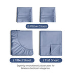Queen Size 4 Piece Sheet Set - Extra Soft, Breathable & Cooling Sheets - Hotel Luxury Durable Bed Sheets For Women & Men - Deep Pockets, Easy-Fit & Wrinkle-Free Sheets - Dusty Purple Oeko-Tex Sheets