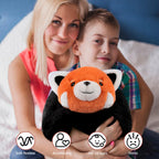 Niuniudaddy Red Panda Weighted Stuffed Animals For Anxiety, 3.3Lb Weighted Plush Red Panda Toys For Adult Kid Girl, Giant Stuffe