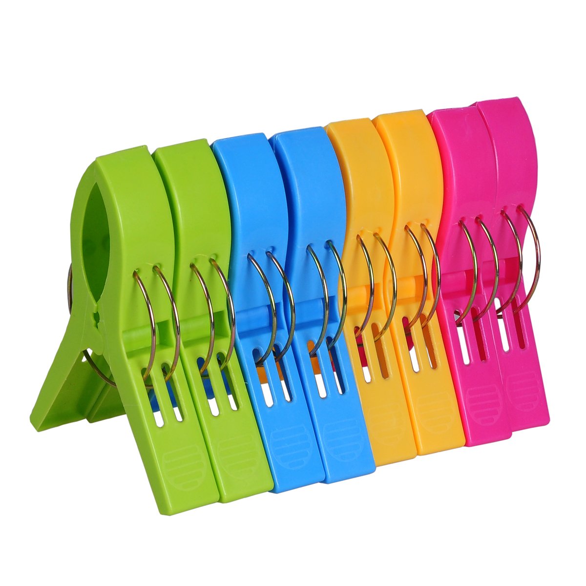 ECROCY Beach Chair Towel Clips on Cruise, 8 Pack Large Clamps,Clothes Pegs,Beach Towel Holder to Keep Your Towel from Blowing Aw