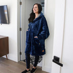 Catalonia Oversized Wearable Blanket Hoodie Sweatshirt, Comfortable Sherpa Lounging Pullover For Adults Men Women Teenagers Wife