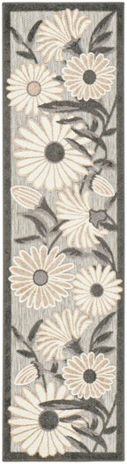 Nourison Aloha Outdoor Beige 2'3' X 12' Area Rug, Easy Cleaning, Non Shedding, Bed Room, Living Room, Dining Room, Deck, Backyard, Patio (2X12)