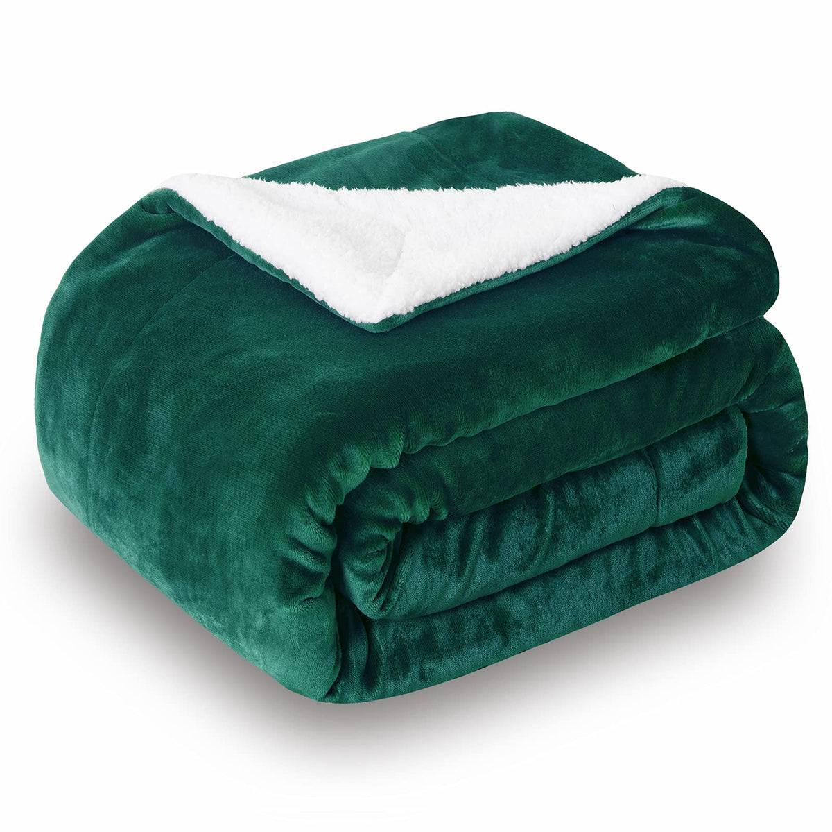 Sochow Sherpa Fleece Throw Blanket, Double-Sided Super Soft Luxurious Plush Blanket Throw Size, Green, 50X60 Inches