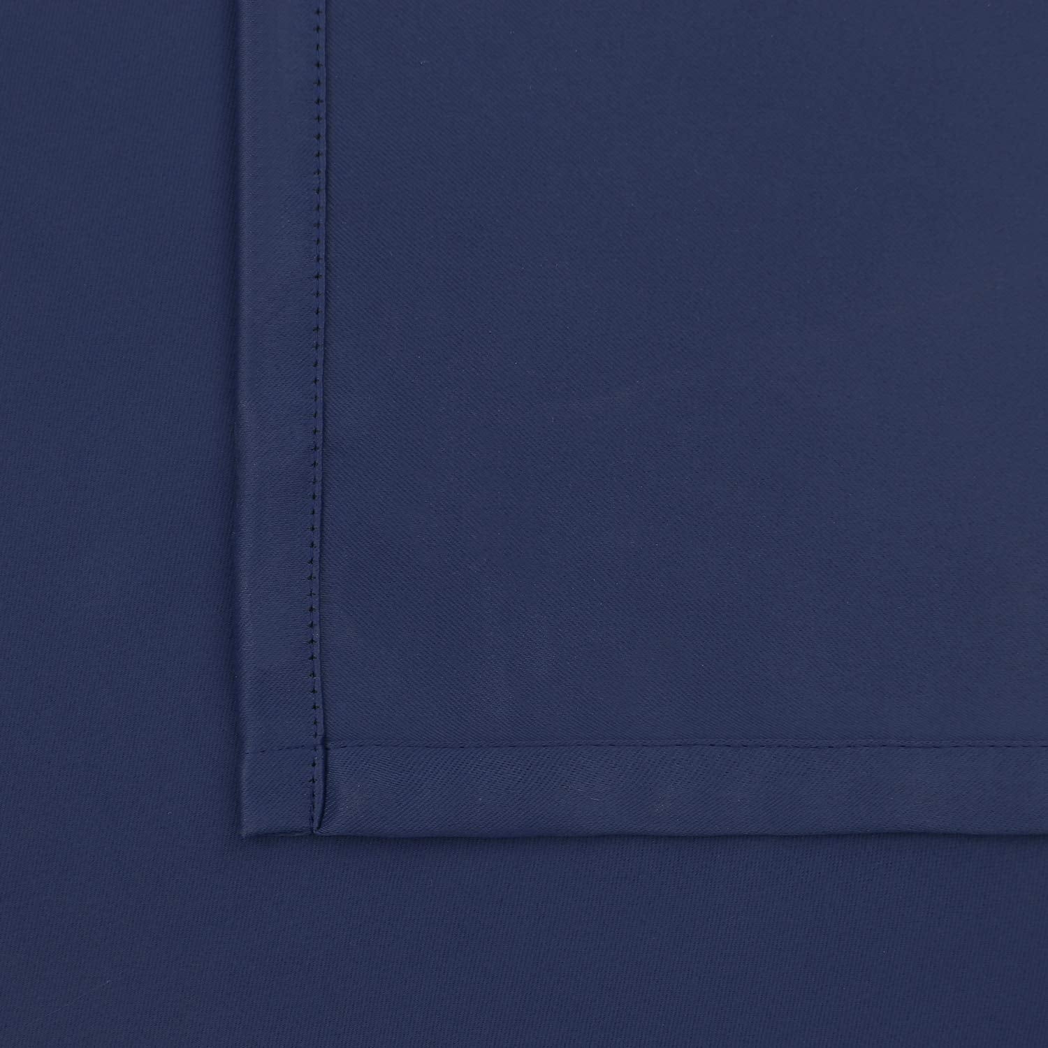Bgment Rod Pocket And Back Tab Blackout Curtains For Bedroom - Thermal Insulated Room Darkening Curtains For Living Room, 42X63 Inch, 2 Window Curtain Panels, Navy Blue