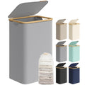 SONGMICS Laundry Hamper with Lid, Large Laundry Basket, 23.8 Gallons (90L), Removable Mesh Liner, Bamboo Handles, Collapsible, 1