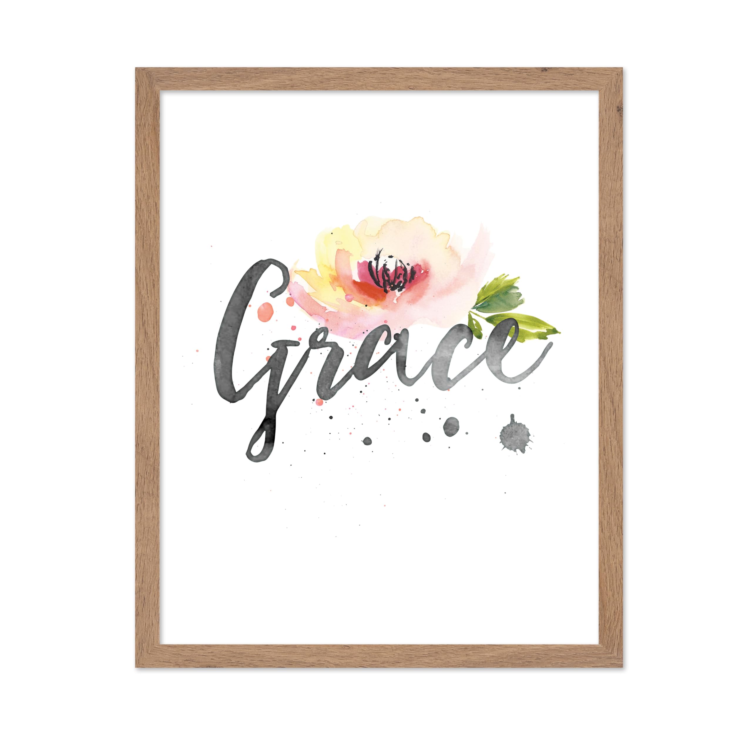 Poster Master Vintage Typography Poster - Retro Christian Print - Gift for Religious, Friend - Grace, Watercolor, Floral, Signs,