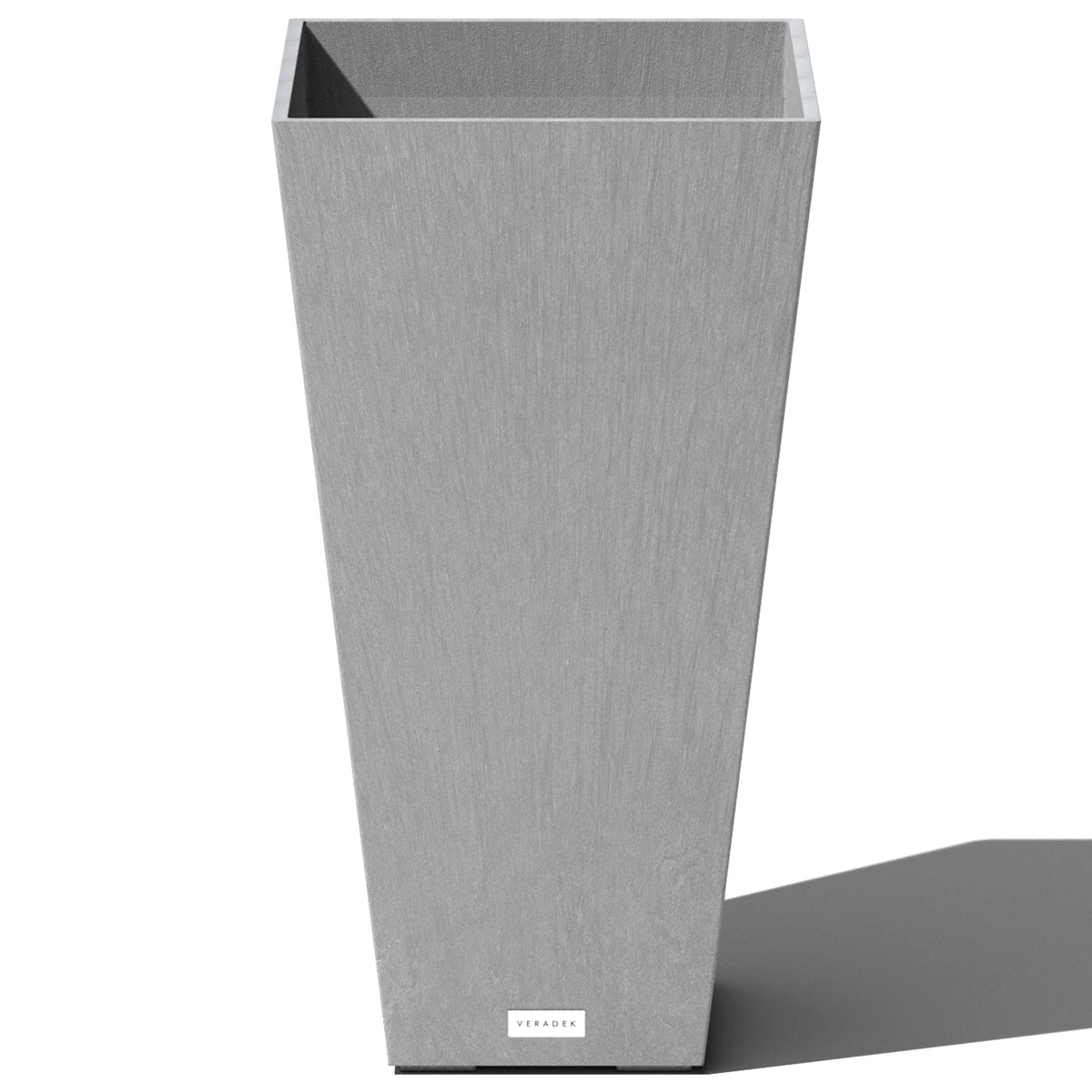 Veradek V-Resin Indoor/Outdoor Taper Planter (26 Inch, Grey)