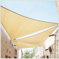 Colourtree 10' X 10' X 10' Beige Triangle Ctapt10 Sun Shade Sail Canopy Mesh Fabric Uv Block Upf50 - Commercial Heavy Duty - 190